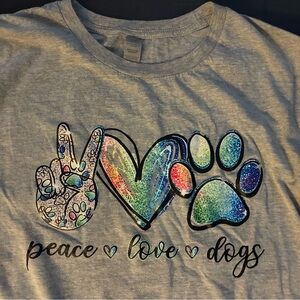 Gildan Gray (Peace Love Dogs) Tee